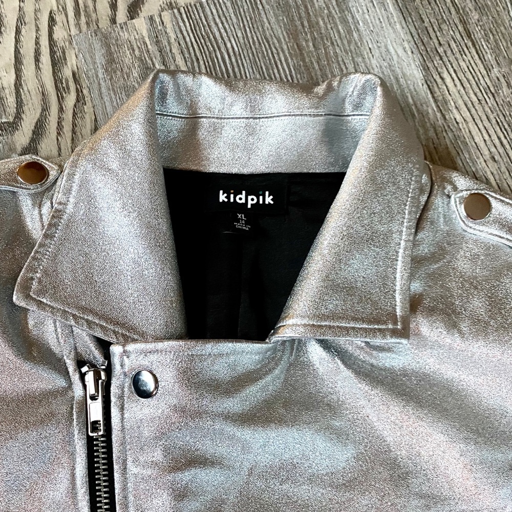 Girls Silver Rocker jacket - Picture 3 of 3